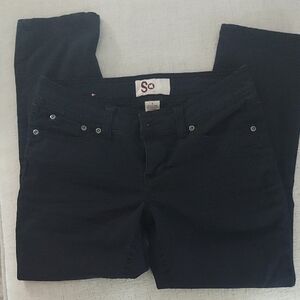 SO Capri Length Black Denim Jeans Size 3